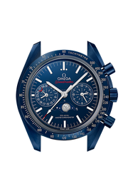 Profilo laterale della cassa in ceramica blu lucida con vetro zaffiro bombato e lunetta in ceramica blu con scala tachimetrica Ceragold™.